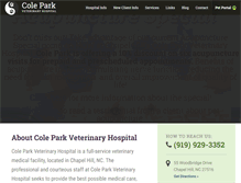 Tablet Screenshot of coleparkvet.com